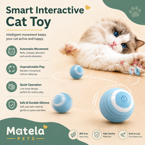 Smart Motion Ball – Interactive Cat Toy