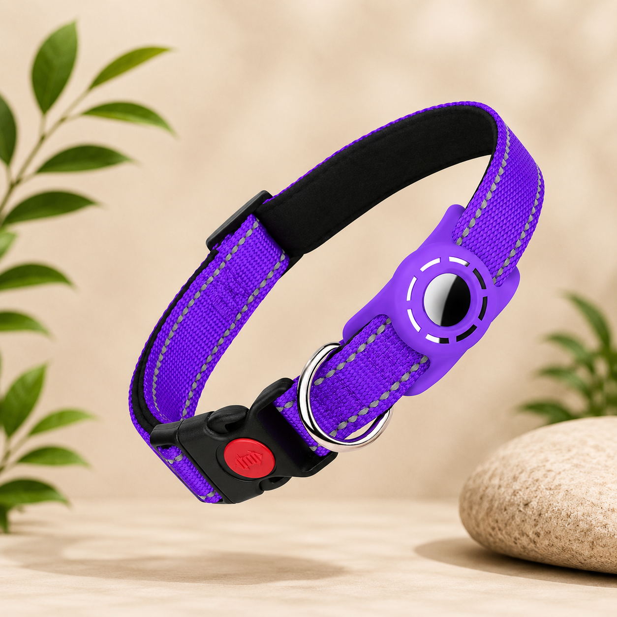 Reflective AirTag Holder Collar for Dogs & Cats