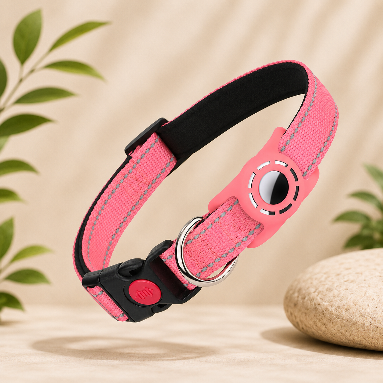 Reflective AirTag Holder Collar for Dogs & Cats