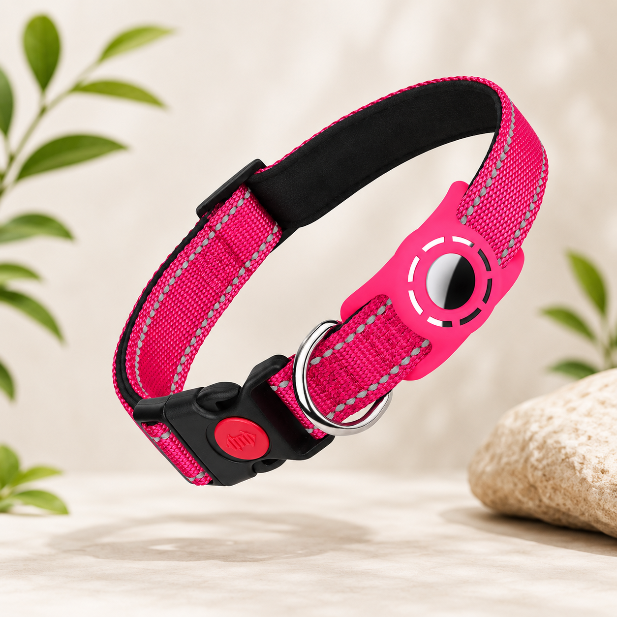 Reflective AirTag Holder Collar for Dogs & Cats